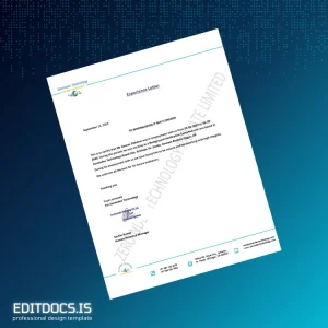Editable India Zeroinedex Technology Employment Verification Letter Template (Word&PDF) Page Preview - EditDocs