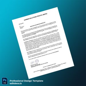 Editable India Aarman Solutions Private Limited Employment Certificate Template (Word&PDF) Page Preview - EditDocs