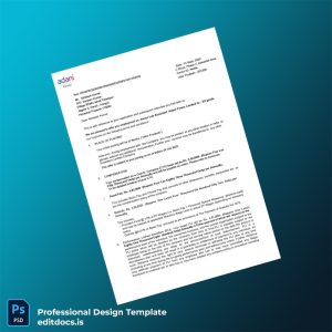Editable India Adani Employment Verification Letter Template (Word&PDF) Page Preview - EditDocs