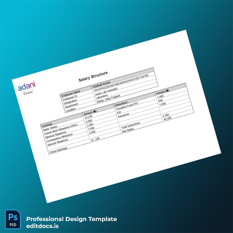 Editable India Adani Employment Verification Letter Template in Word and PDF formats page 4 Page Preview - EditDocs