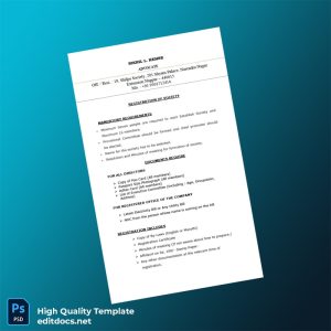 India Advocate Editable Society Registration Document Template in Word and PDF formats