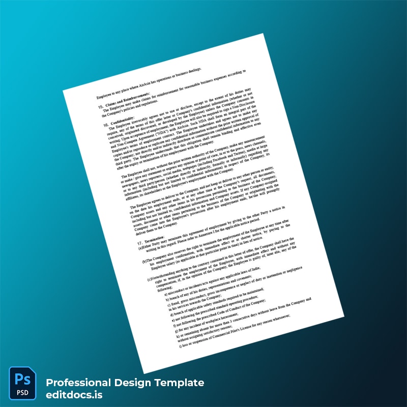 Editable India AirAsia Employment Verification Letter Template in Word and PDF formats page 4 Page Preview - EditDocs