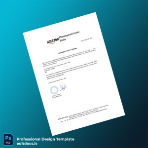 Editable India Amazon Development Centre Employment Verification Letter Template (Word&PDF) Page Preview - EditDocs