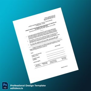 Editable India Andhra Pradesh Medical Council Duplicate Medical Registration Certificate Template (Word&PDF) Page Preview - EditDocs