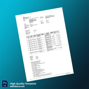 India Bank Statement Template in Word and PDF formats