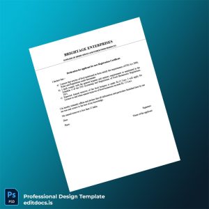 Editable India Brightage Enterprises Business Registration Certificate Template (Word&PDF) Page Preview - EditDocs