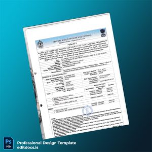 Editable India Central Board of Excise and Customs Service Tax Registration Certificate Template (Word&PDF) Page Preview