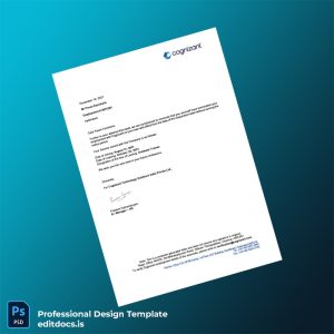 Editable India Cognizant Experience Letter Template (Word&PDF) Page Preview - EditDocs