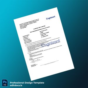 Editable India Cognizant Technology Solutions Employment Verification Letter Template (Word&PDF) Page Preview - EditDocs