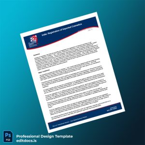 Editable India Drug Regulatory Authority Registration of Imported Cosmetics Template (Word&PDF) Page Preview - EditDocs