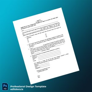 Editable India Drug and Cosmetics Authority Registration Certificate Template (Word&PDF) Page Preview - EditDocs