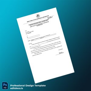 Editable India Employees State Insurance Corporation Employment Verification Letter Template (Word&PDF) Page Preview - EditDocs