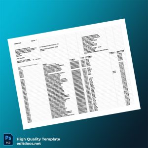 India Gannara Bank Statement Template in Word and PDF formats