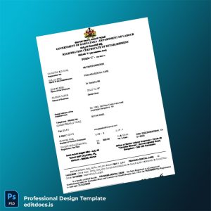 Editable India Government Clinic Registration Certificate Template (Word&PDF) Page Preview