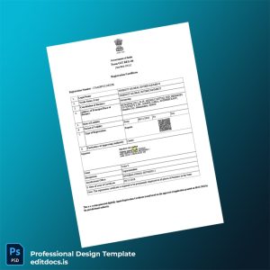 Editable India Government GST Registration Certificate Template (Word&PDF) Page Preview