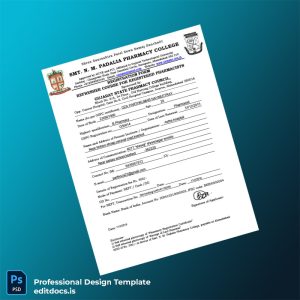 Editable India Gujarat State Pharmacy Council Registration Form Template (Word&PDF) Page Preview - EditDocs