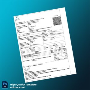 India Halwasiya Center Maintenance Services LLP Editable Electricity Bill Template in Word and PDF formats