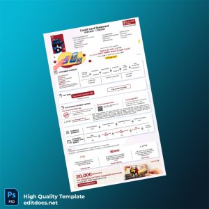 India IDFC FIRST Bank Editable Bank Statement Template in Word and PDF formats