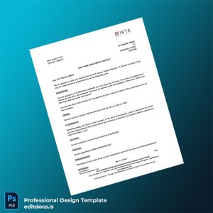 Editable India IKYA Human Capital Solutions Employment Verification Letter Template (Word&PDF) Page Preview - EditDocs