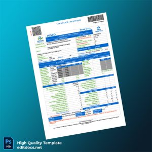 India JUSCO Editable Electricity Bill Template in Word and PDF formats