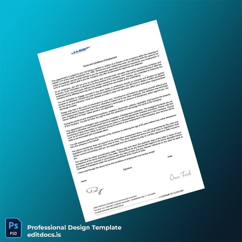 Editable India Jai Ambulance Service Employment Verification Letter Template in Word and PDF formats page 4 Page Preview - EditDocs