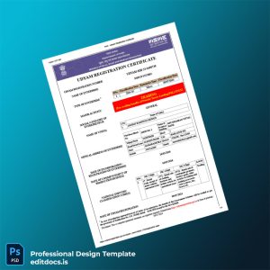 Editable India MSME-DI Udyam Registration Certificate Template (Word&PDF) Page Preview - EditDocs