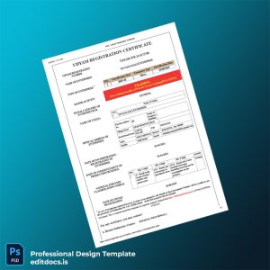 Editable India MSME-DIFO Udyam Registration Certificate Template (Word&PDF) Page Preview - EditDocs