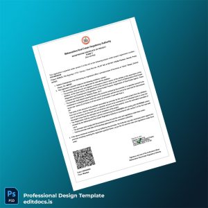 Editable India Maharashtra Real Estate Regulatory Authority Registration Certificate Template (Word&PDF) Page Preview - EditDocs