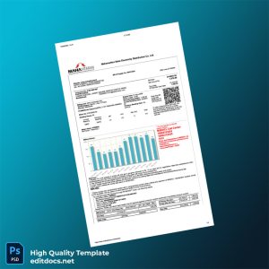 India Maharashtra State Electricity Distribution Co Ltd Editable Utility Bill Template in Word and PDF formats