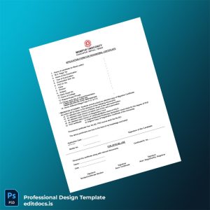 Editable India Manipur University Provisional Certificate Template (Word&PDF) Page Preview - EditDocs