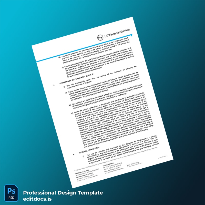 Editable India Micro Loans Employment Verification Letter Template in Word and PDF formats page 3 Page Preview - EditDocs