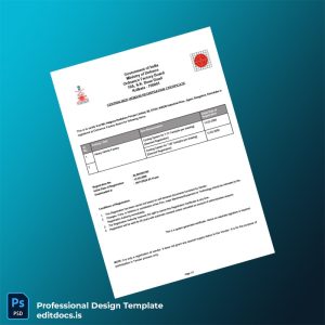 Editable India Ordnance Factory Board Vendor Registration Certificate Template (Word&PDF) Page Preview - EditDocs