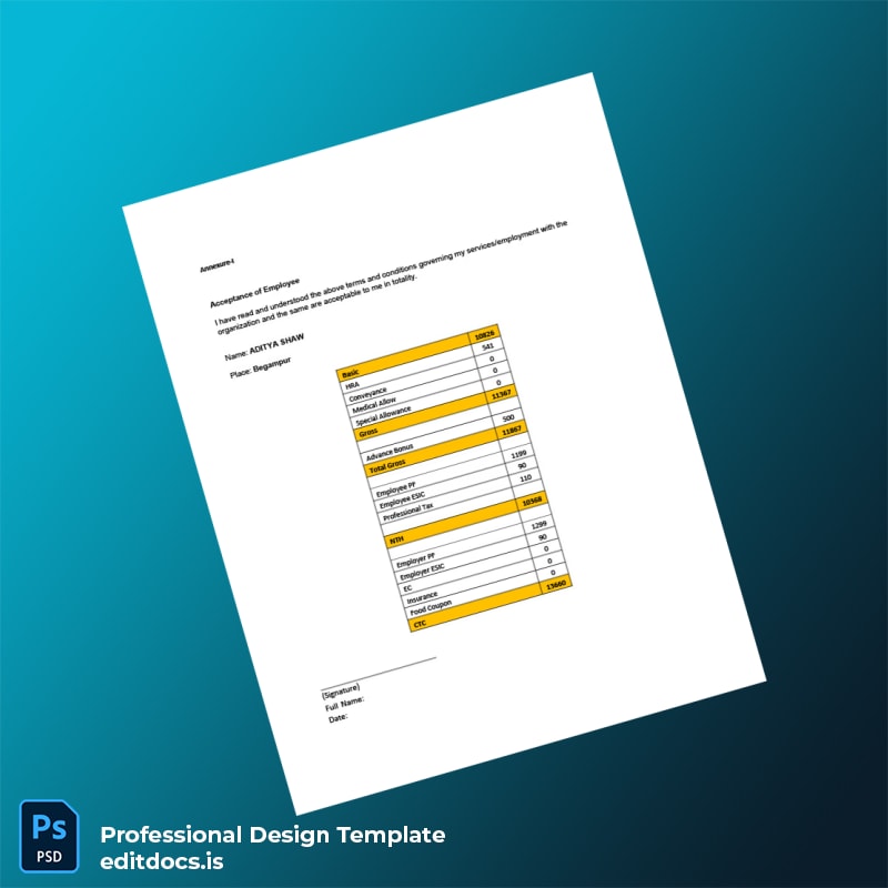 Editable India Orion Corporate Alliance Pvt Ltd Employment Verification Letter Template in Word and PDF formats page 3 Page Preview - EditDocs