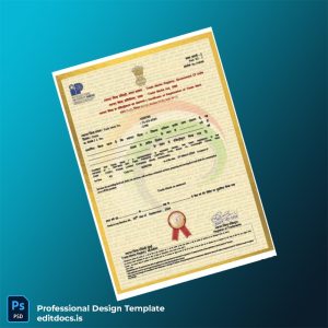 Editable India Registrar of Trademarks Registration Certificate Template (Word&PDF) Page Preview - EditDocs