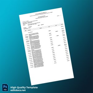 India SVC Co-operative Bank Account Statement Template in Word and PDF formats