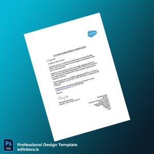Editable India Salesforce Employment Verification Letter Template (Word&PDF) Page Preview - EditDocs