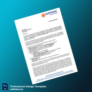 Editable India Suryoday Small Finance Bank Employment Verification Letter Template (Word&PDF) Page Preview - EditDocs