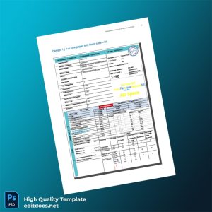 India Tamil Nadu Electricity Board Editable Electricity Bill Template in Word and PDF formats