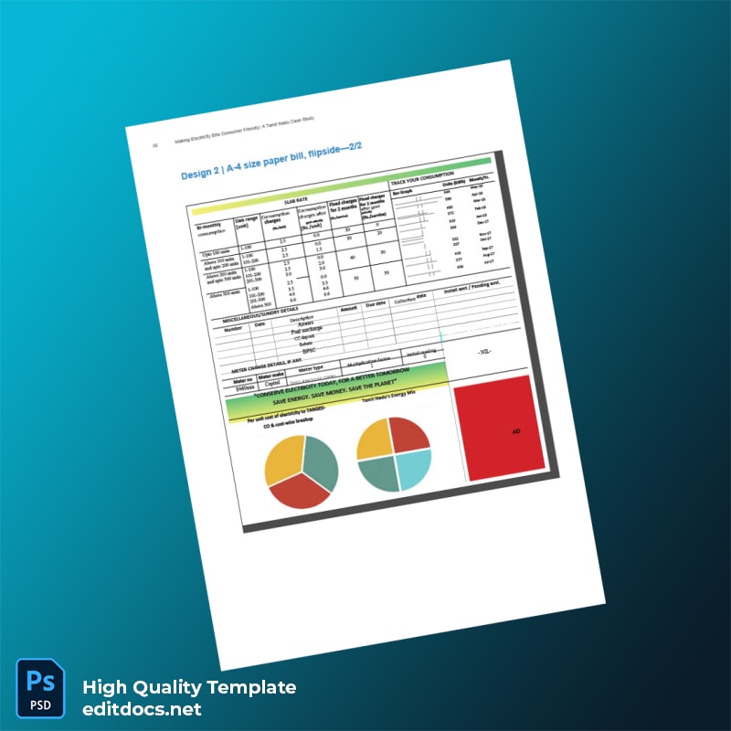 India Tamil Nadu Electricity Board Editable Electricity Bill Template in Word and PDF formats page 4