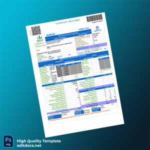 India Tata Power Editable Utility Bill Template in Word and PDF formats