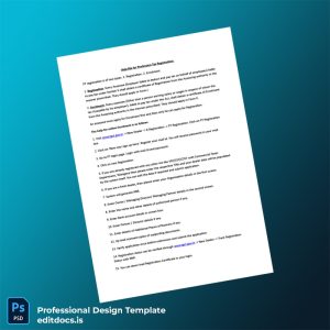 Editable India Tax Authority Registration Certificate Template (Word&PDF) Page Preview