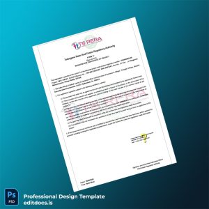 Editable India Telangana State Real Estate Regulatory Authority Registration Certificate Template (Word&PDF) Page Preview - EditDocs