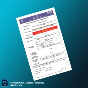 Editable India Udyam Ministry of Micro Small and Medium Enterprises Registration Certificate Template (Word&PDF) Page Preview - EditDocs