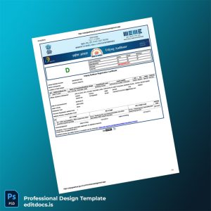 Editable India Udyog Aadhaar Registration Certificate Template (Word&PDF) Page Preview