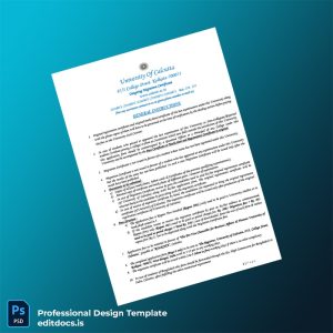 Editable India University of Calcutta Migration Certificate Template (Word&PDF) Page Preview - EditDocs