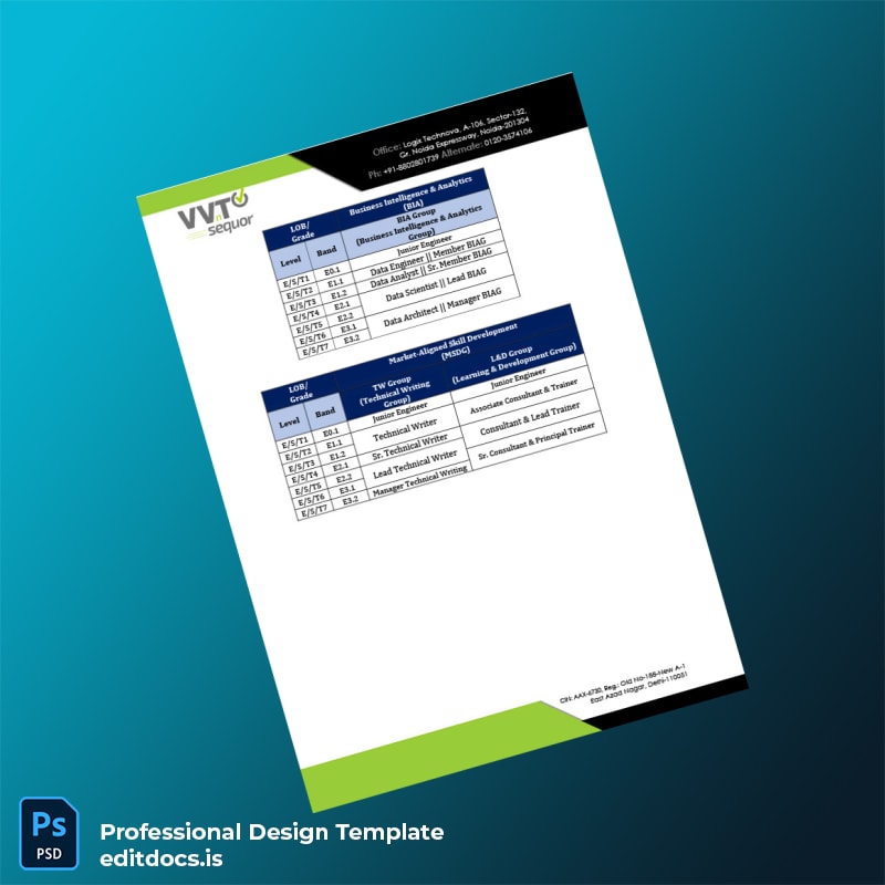 Editable India VVNT SeQuor Employment Verification Letter Template in Word and PDF formats page 4 Page Preview - EditDocs