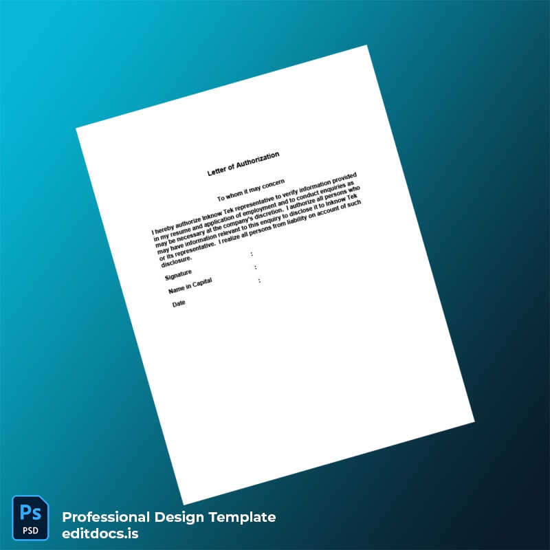 Editable Inknow Tek Employment Verification Letter Template in Word and PDF formats page 7 Page Preview - EditDocs