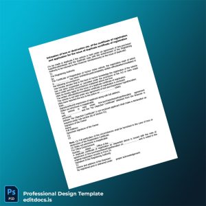 Editable Intimation of Loss or Destruction of the Certificate of Registration and Application for the Issue of Duplicate Certificate of R Page Preview - EditDocs