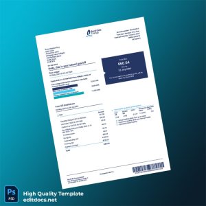 Ireland Bord G Is Energy Limited Editable Gas Bill Template in Word and PDF formats