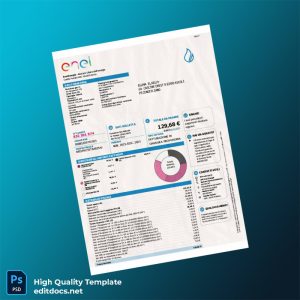 Italy City Gas Editable Utility Bill Template in Word and PDF formats